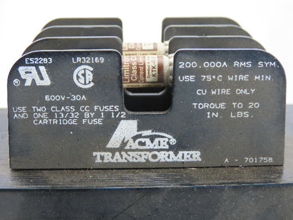 Acme Transformer TA-2-81215-F3 Transformer 500VA 230/460 Pri 110/115/120 Sec