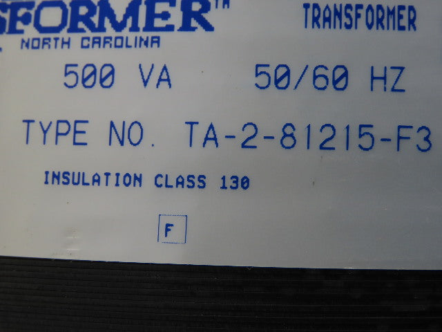 Acme Transformer TA-2-81215-F3 Transformer 500VA 230/460 Pri 110/15/120 Sec