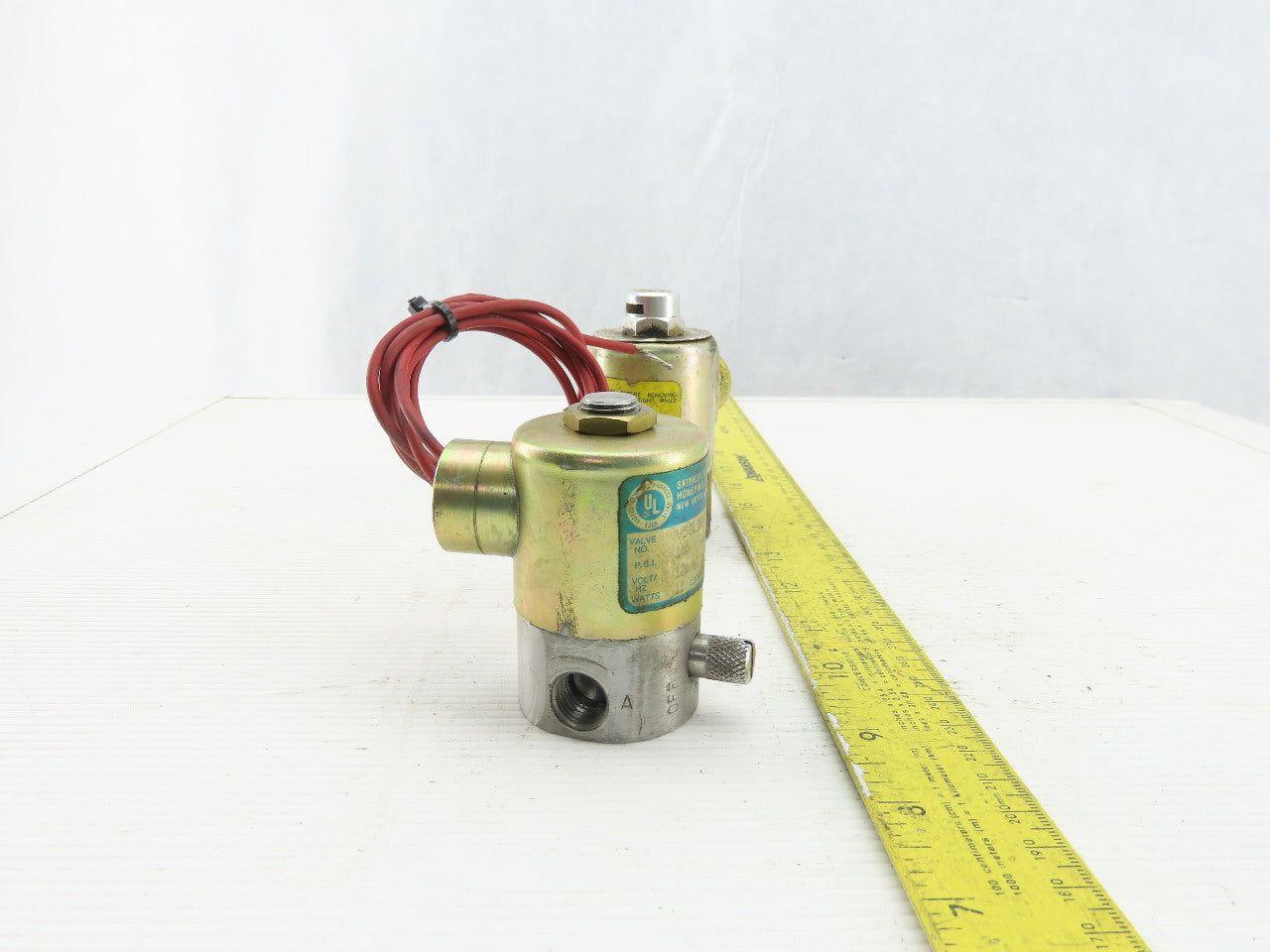 Skinner V53LB2100 120V Solenoid Operated Valve 1/4" Ports Lot Of 2