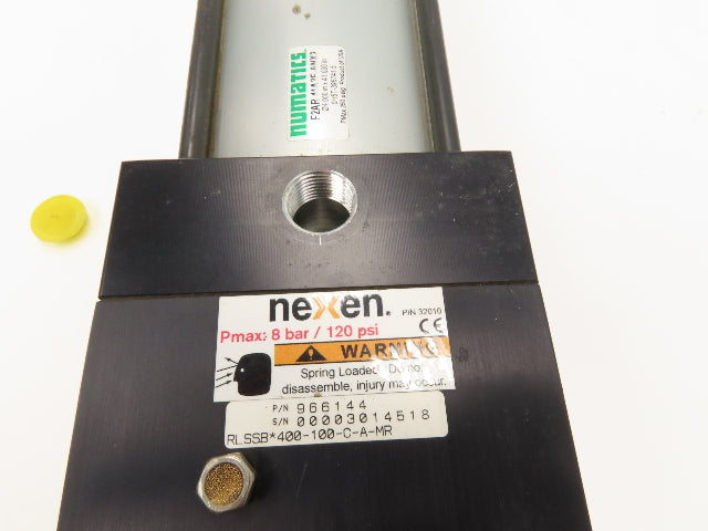 Numatics F2AR-41A3E-ANX2 Pneumatic Air Cylinder 4" Bore 41" Stroke Nexen Rod Lock