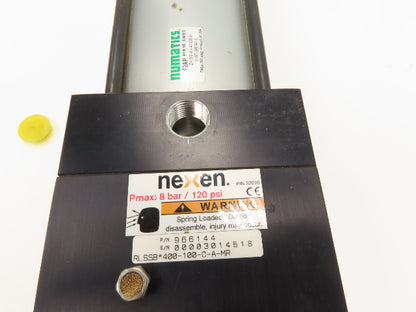 Numatics F2AR-41A3E-ANX2 Pneumatic Air Cylinder 4" Bore 41" Stroke Nexen Rod Lock