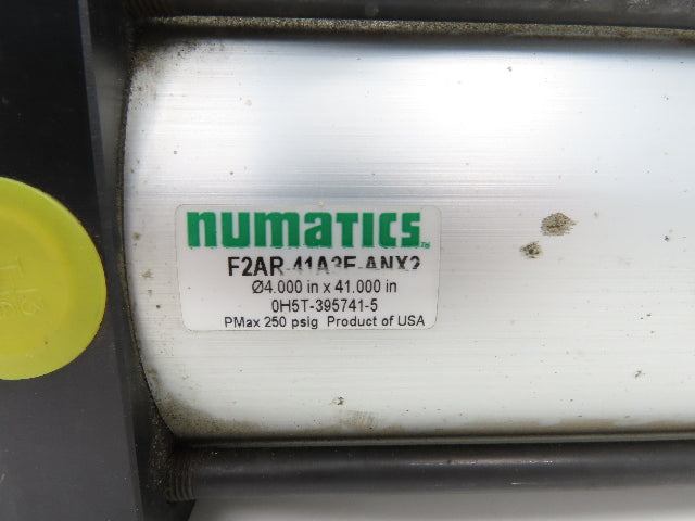 Numatics F2AR-41A3E-ANX2 Pneumatic Air Cylinder 4" Bore 41" Stroke Nexen Rod Lock
