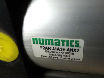 Numatics F2AR-41A3E-ANX2 Pneumatic Air Cylinder 4" Bore 41" Stroke Nexen Rod Lock