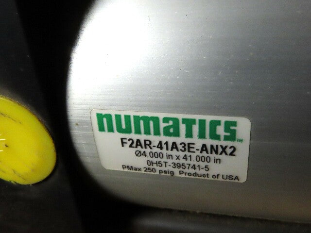 Numatics F2AR-41A3E-ANX2 Pneumatic Air Cylinder 4" Bore 41" Stroke Nexen Rod Lock