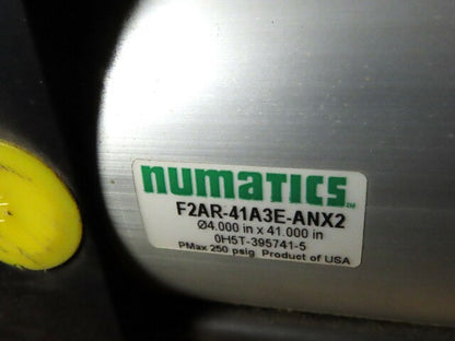 Numatics F2AR-41A3E-ANX2 Pneumatic Air Cylinder 4" Bore 41" Stroke Nexen Rod Lock