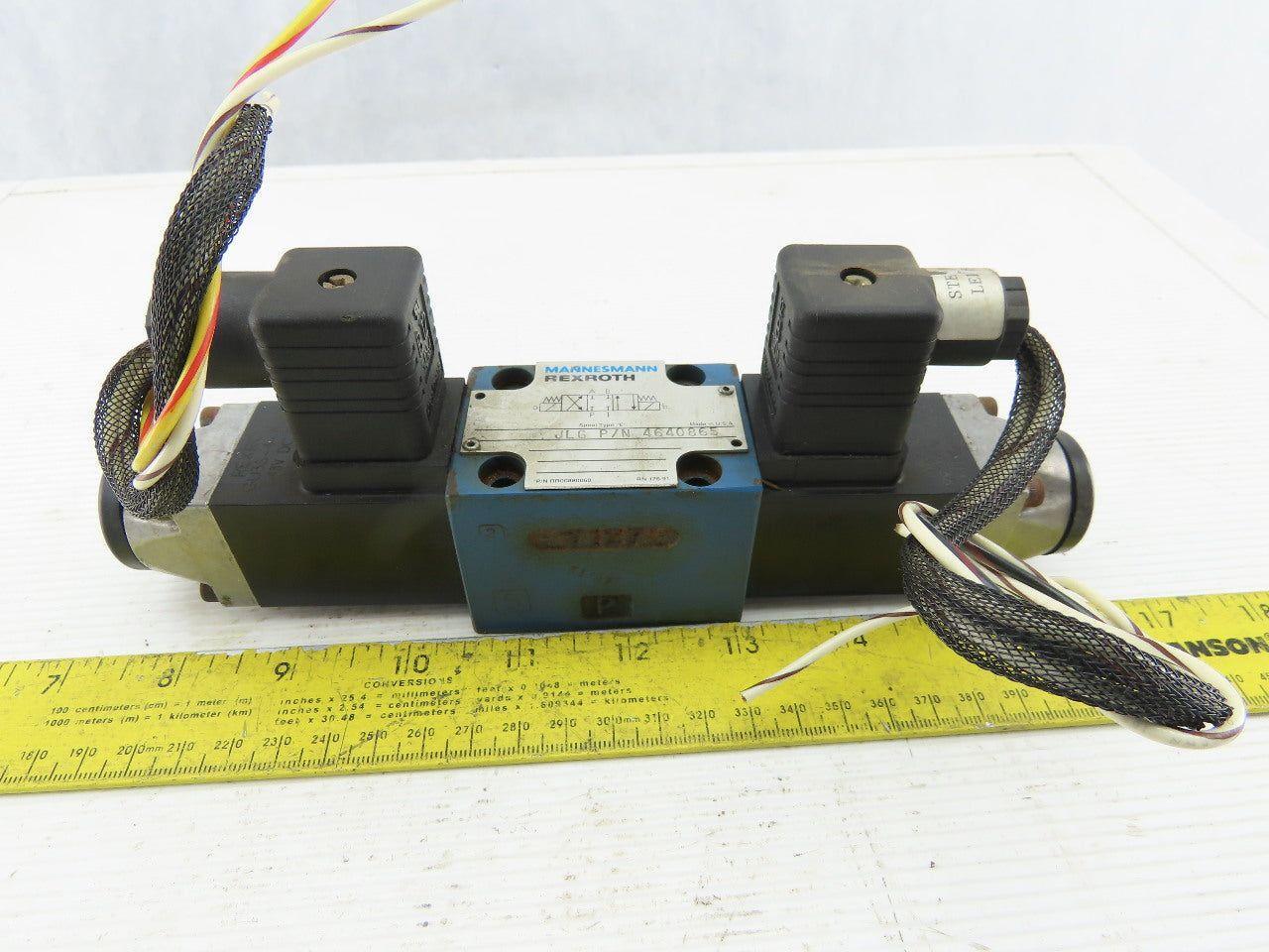 Rexroth 4640865 4/3 Position Double Solenoid  Valve 48VDC