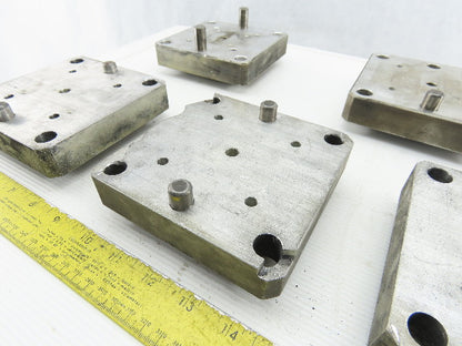 EDM Tooling 5"x5"x1" Aluminum Adapter Plate Lot of 5