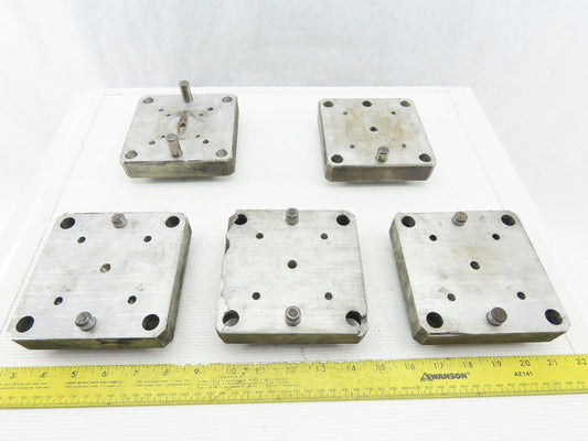 EDM Tooling 5"x5"x1" Aluminum Adapter Plate Lot of 5