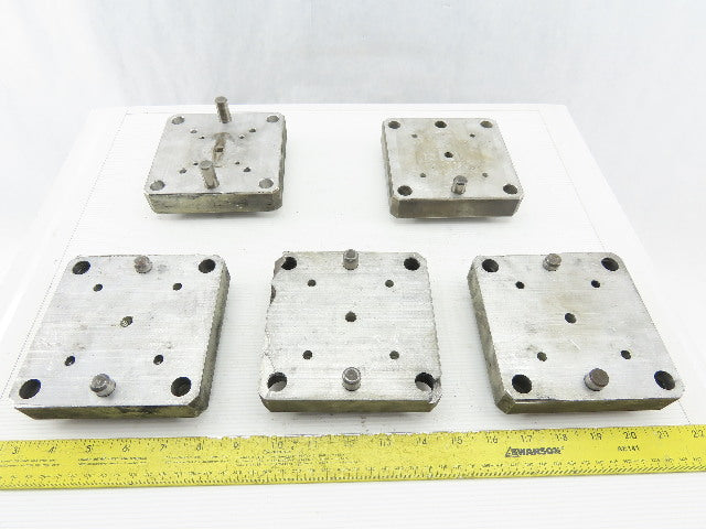 EDM Tooling 5"x5"x1" Aluminum Adapter Plate Lot of 5
