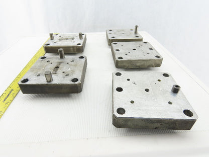 EDM Tooling 5"x5"x1" Aluminum Adapter Plate Lot of 5