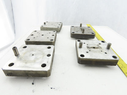 EDM Tooling 5"x5"x1" Aluminum Adapter Plate Lot of 5