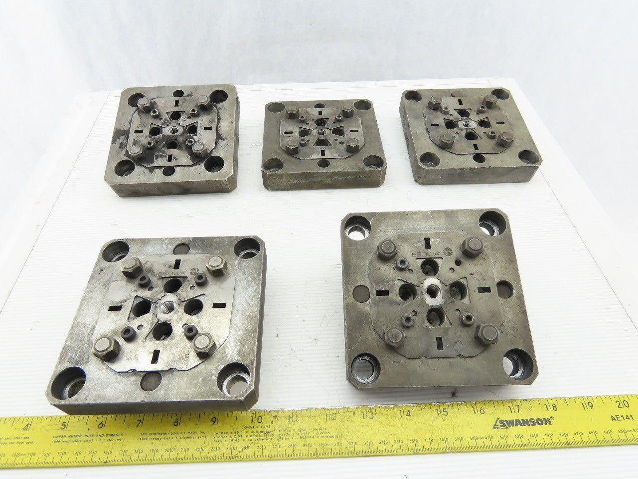 EDM Tooling 5"x5"x1" Aluminum Adapter Plate Lot of 5