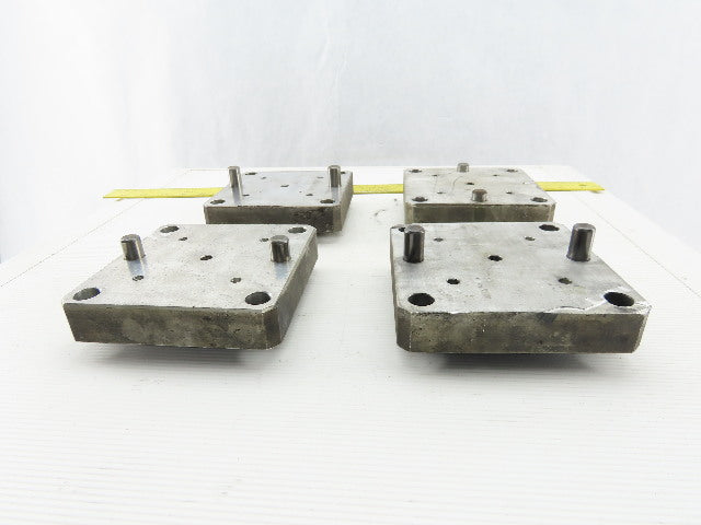EDM Tooling 5"x5"x1" Aluminum Adapter Plate Lot of 4