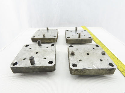 EDM Tooling 5"x5"x1" Aluminum Adapter Plate Lot of 4