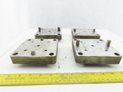 EDM Tooling 5"x5"x1" Aluminum Adapter Plate Lot of 4
