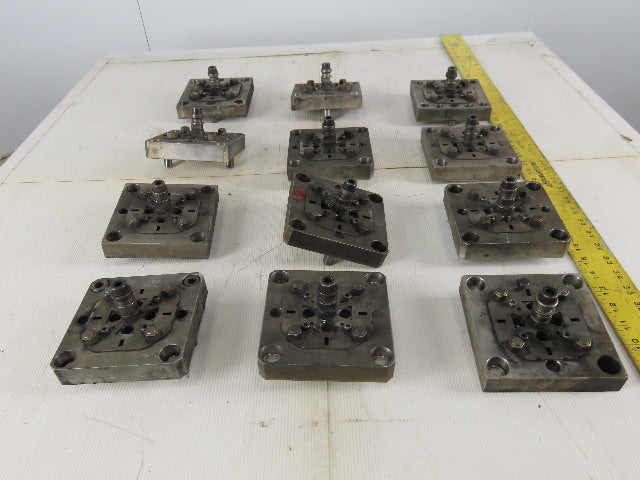 EDM Tooling 5"x5"x1" Aluminum Adapter Plate W/Spigot Lot of 12