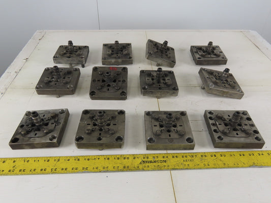 EDM Tooling 5"x5"x1" Aluminum Adapter Plate W/Spigot Lot of 12