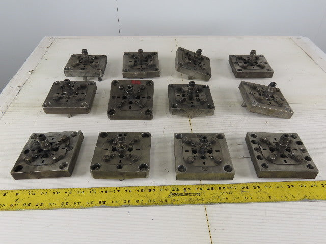 EDM Tooling 5"x5"x1" Aluminum Adapter Plate W/Spigot Lot of 12