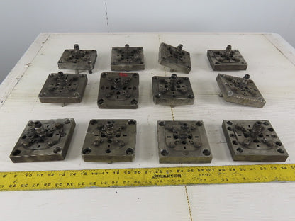 EDM Tooling 5"x5"x1" Aluminum Adapter Plate W/Spigot Lot of 12