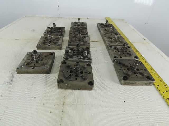 EDM Tooling 5"x5"x1" Aluminum Adapter Plate W/Spigot Lot of 13