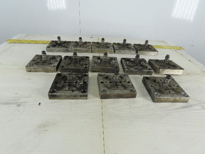 EDM Tooling 5"x5"x1" Aluminum Adapter Plate W/Spigot Lot of 13
