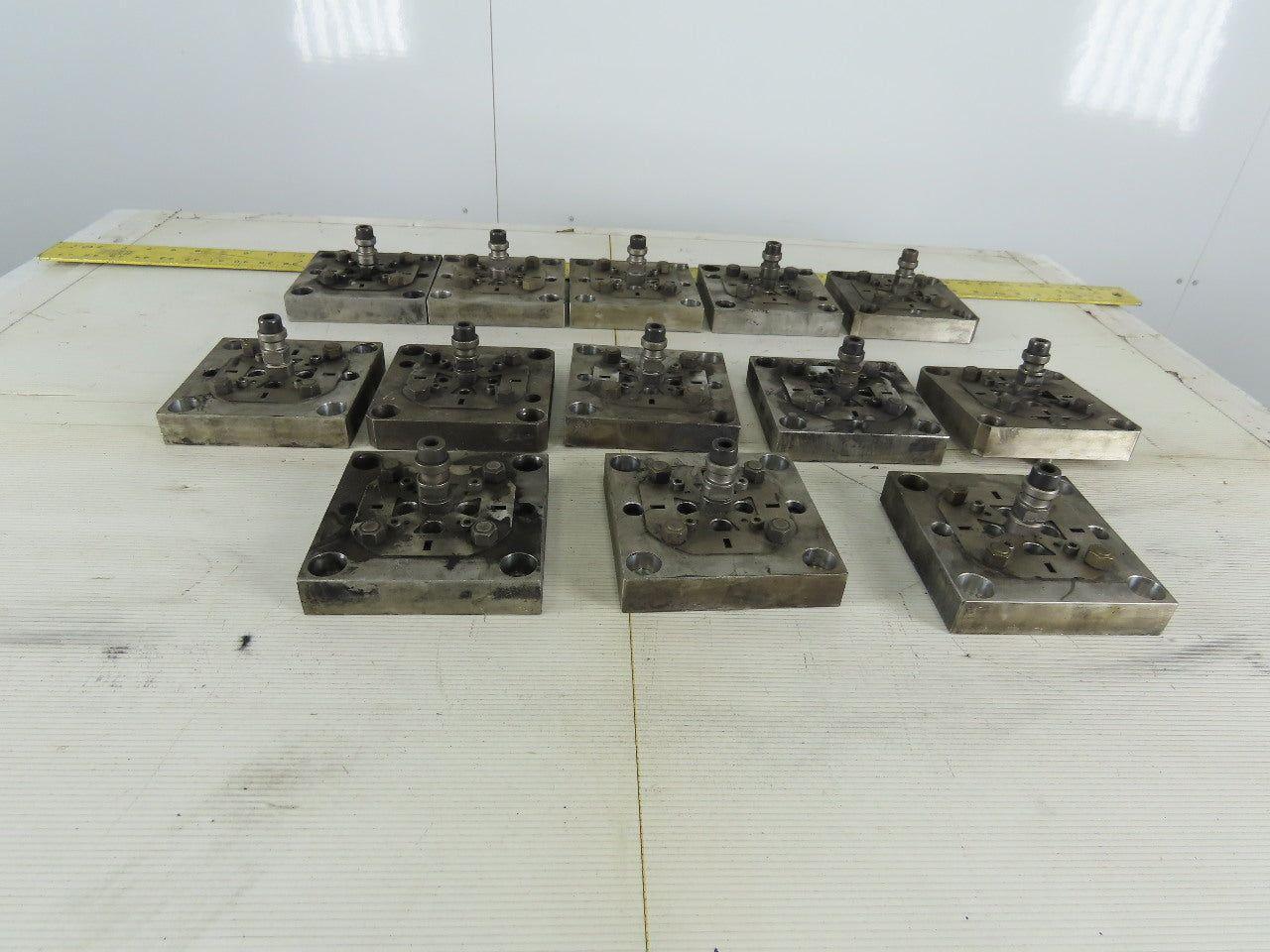 EDM Tooling 5"x5"x1" Aluminum Adapter Plate W/Spigot Lot of 13
