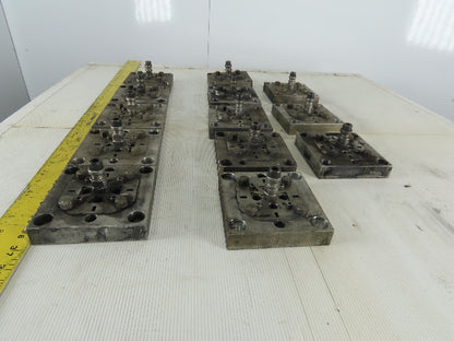 EDM Tooling 5"x5"x1" Aluminum Adapter Plate W/Spigot Lot of 13