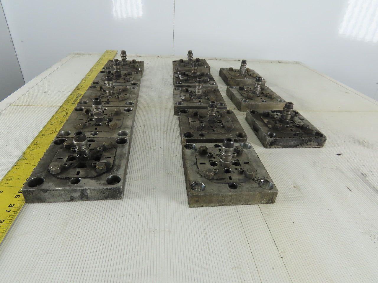 EDM Tooling 5"x5"x1" Aluminum Adapter Plate W/Spigot Lot of 13