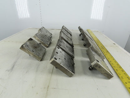 EDM Tooling 5"x5"x1" Aluminum Adapter Plate W/Spigot Lot of 13