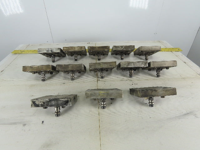 EDM Tooling 5"x5"x1" Aluminum Adapter Plate W/Spigot Lot of 13