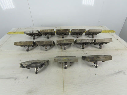 EDM Tooling 5"x5"x1" Aluminum Adapter Plate W/Spigot Lot of 13