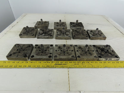 EDM Tooling 5"x5"x1" Aluminum Adapter Plate W/Spigot Lot of 13