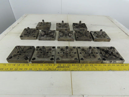 EDM Tooling 5"x5"x1" Aluminum Adapter Plate W/Spigot Lot of 13