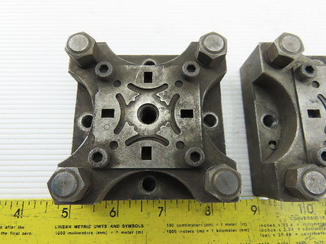 EDM Tooling 3"x3"x1" Aluminum Adapter Plate Lot of 4
