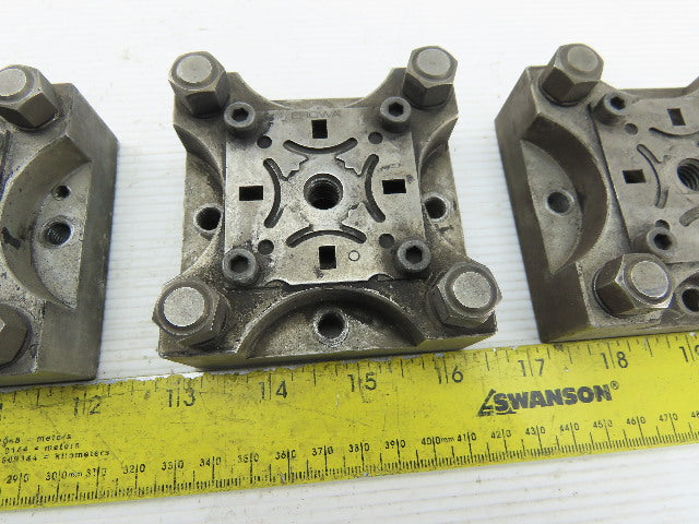 EDM Tooling 3"x3"x1" Aluminum Adapter Plate Lot of 4