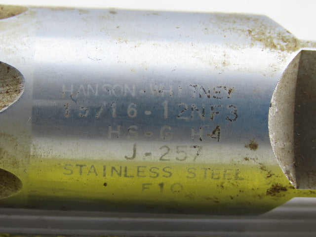 Hanson Whitney 1-5/16"-12NF3 6 Flute Plug Tap 53/64" Square Shank