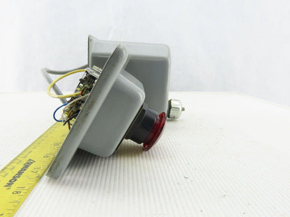 Hoffman E-D1PBX Push Button Enclosure W/800H-FRXTQ24/A1 Red Push Pull E-Stop