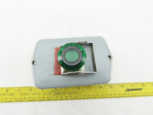 Hoffman E-D1PB1 Enclosure Type 4,6,12,13 W/ 800 FRXMQ24RA7/F 24V Green E-Stop