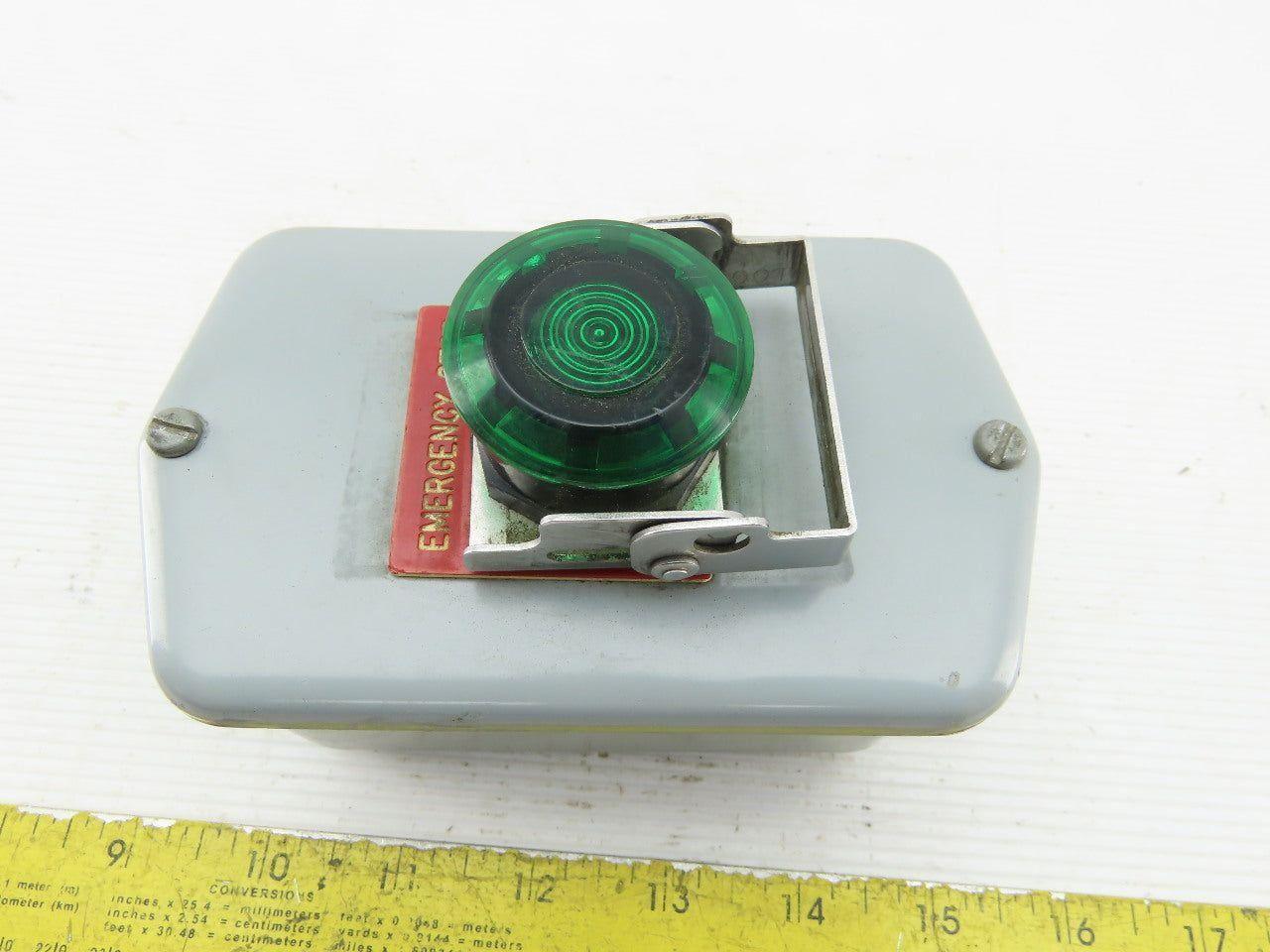 Hoffman E-D1PB1 Enclosure Type 4,6,12,13 W/800H-FRXMQ24 A7/F 24V Push Pull Estop