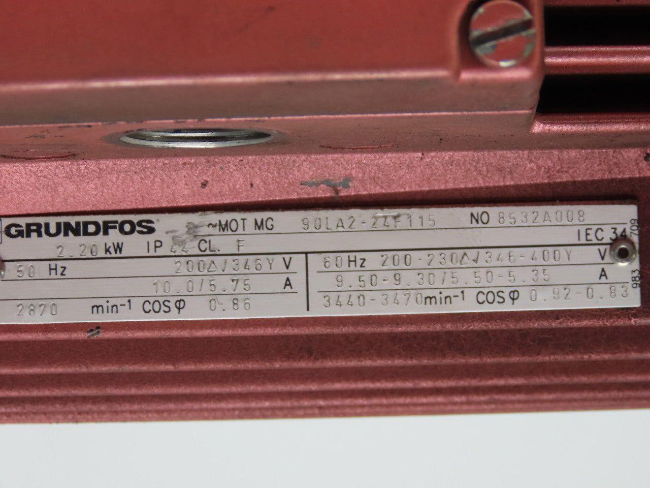 Grundfos CP8-30K 2.2Kw Multi-Stage Pump 200/220V 3Ph 2" NPT