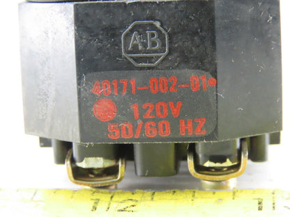 Allen Bradley 800H-PRBL16G/F Green Push Button 120V 1N.O 1N.C Series F