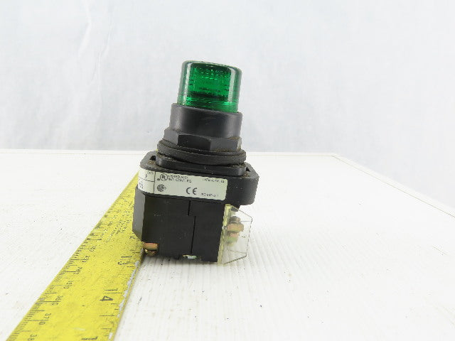 Allen Bradley 800H-PRBL16G/F Green Push Button 120V 1N.O 1N.C Series F