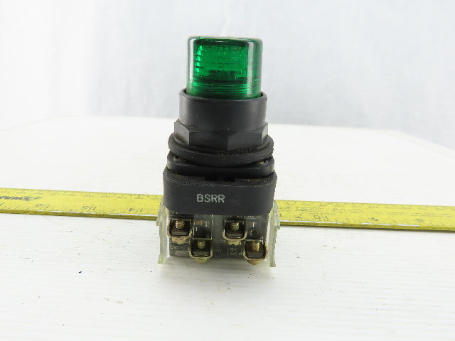 Allen Bradley 800H-PRBL16G/F Green Push Button 120V 1N.O 1N.C Series F