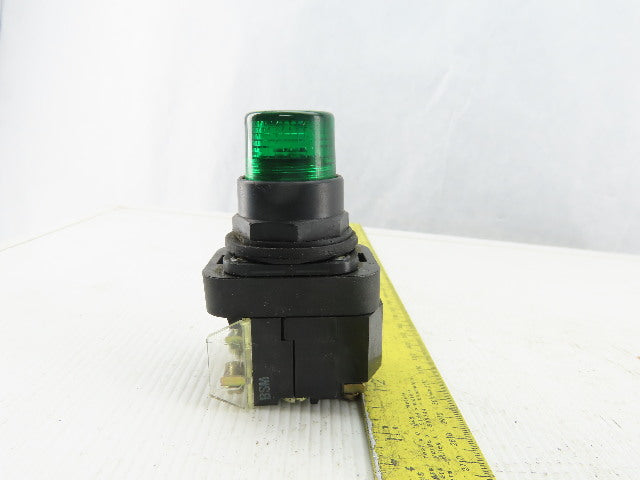 Allen Bradley 800H-PRBL16G/F Green Push Button 120V 1N.O 1N.C Series F