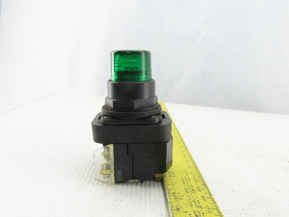 Allen Bradley 800H-PRBL16G/F Green Push Button 120V 1N.O 1N.C Series F