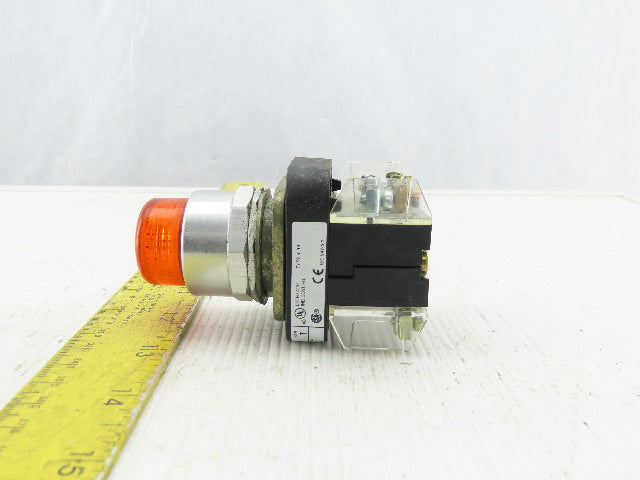 Allen Bradley 800T-QA24GD1/T Amber Push Button 24V 1N.O 1N.C Series T