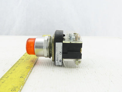 Allen Bradley 800T-QA24GD1/T Amber Push Button 24V 1N.O 1N.C Series T