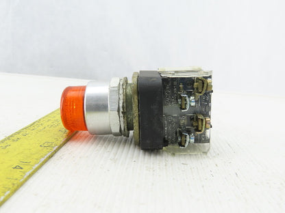 Allen Bradley 800T-QA24GD1/T Amber Push Button 24V 1N.O 1N.C Series T