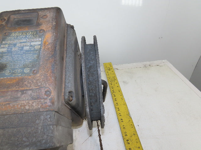 Maxon 4" F 808-CP1 Pneumatic Nat./LP Gas #1 & #2 Fuel Oils Shut off Valve 40PSI