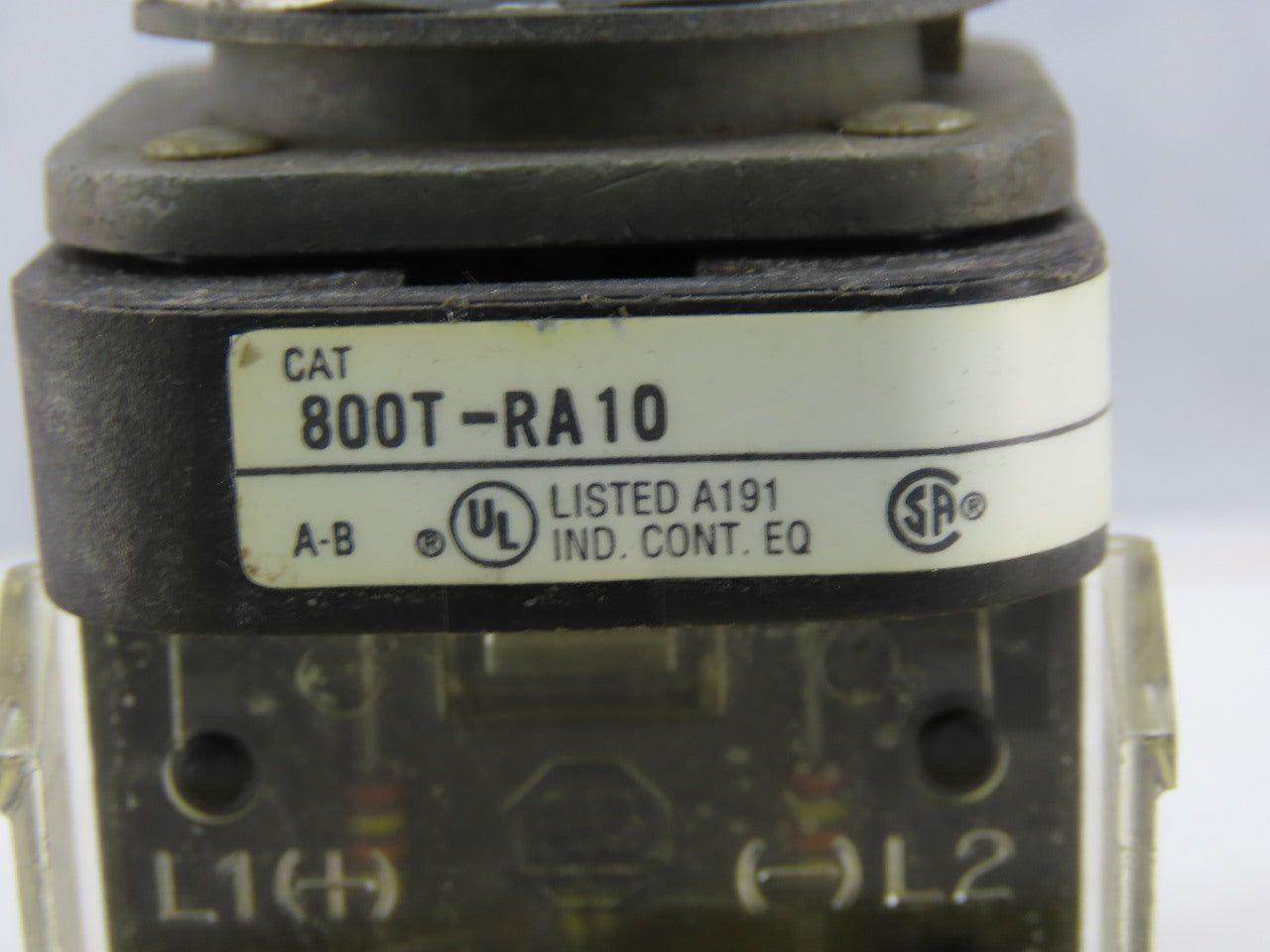 Allen Bradley 800T-RA10/T Red push Button 120V 1N.O 1N.C Series T